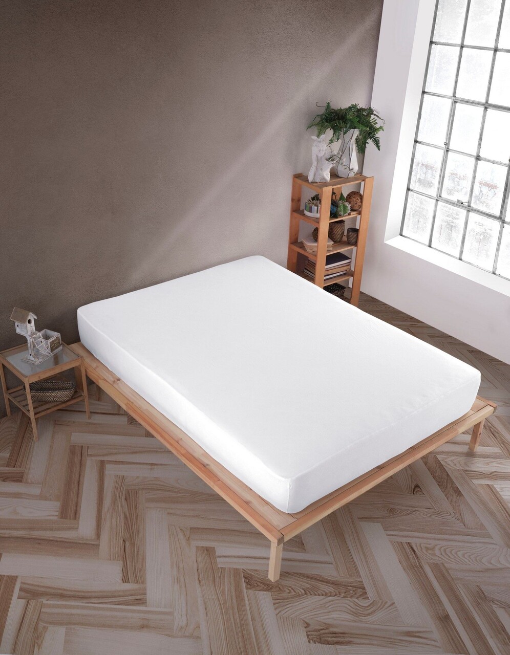 Cearceaf de pat cu elastic Jersey Queen (DE), L'essentiel Maison, White, Alb - imagine 6